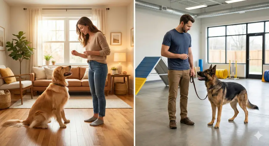 Evde Köpek Eğitimi mi Daha İyi, Eğitim Merkezi mi? Karşılaştırmalı Rehber